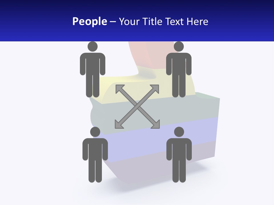 A 3D Image Of A Rainbow Colored Finger PowerPoint Template