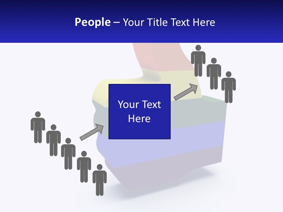 A 3D Image Of A Rainbow Colored Finger PowerPoint Template