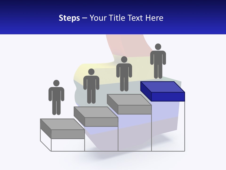 A 3D Image Of A Rainbow Colored Finger PowerPoint Template
