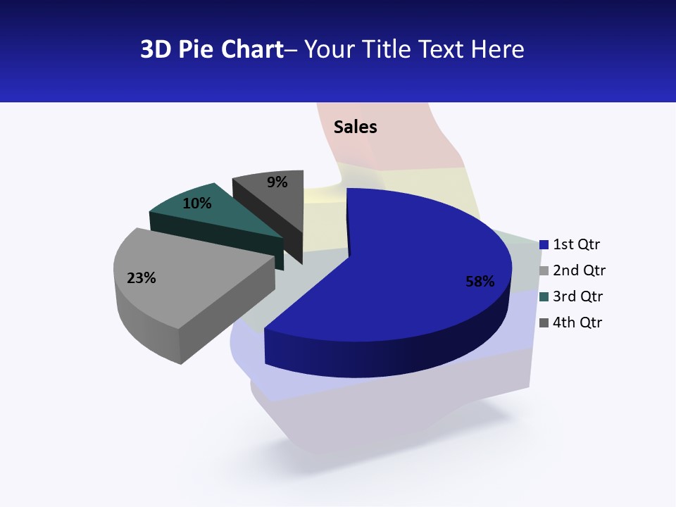 A 3D Image Of A Rainbow Colored Finger PowerPoint Template