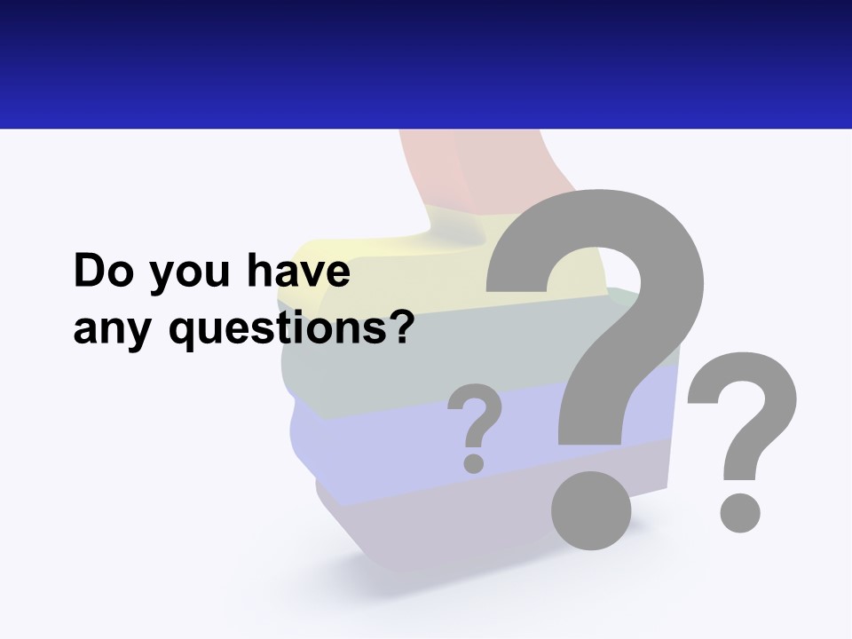 A 3D Image Of A Rainbow Colored Finger PowerPoint Template