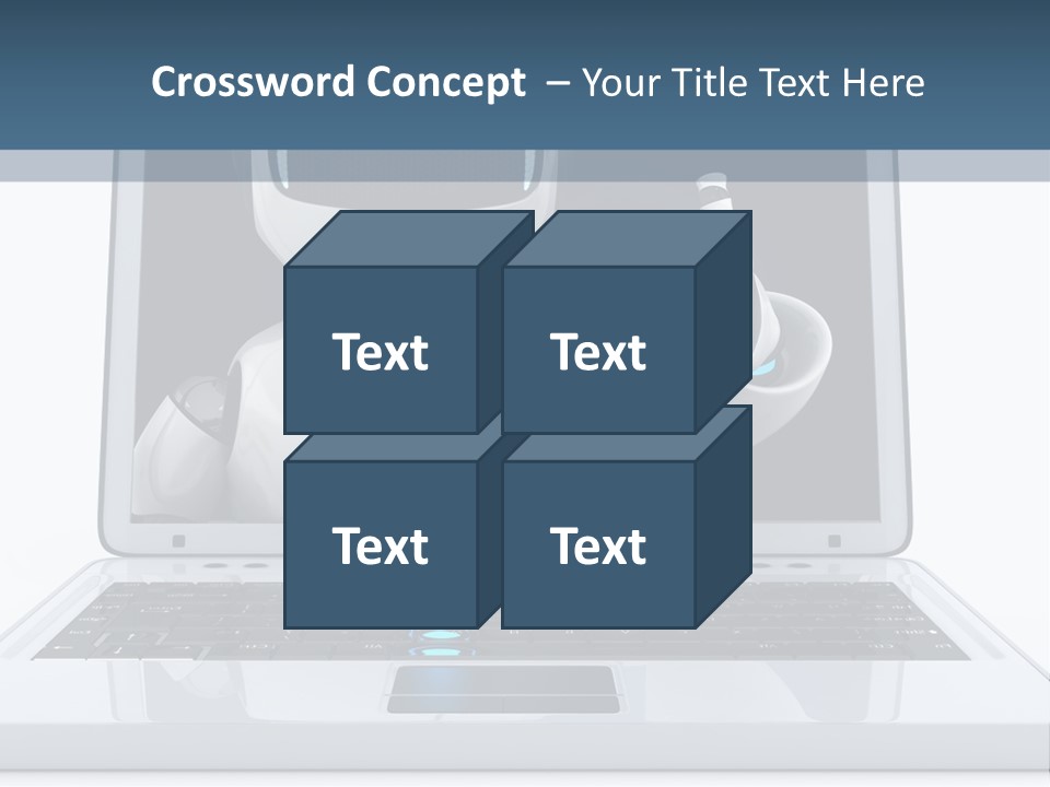 A Laptop With A Robot On The Screen PowerPoint Template