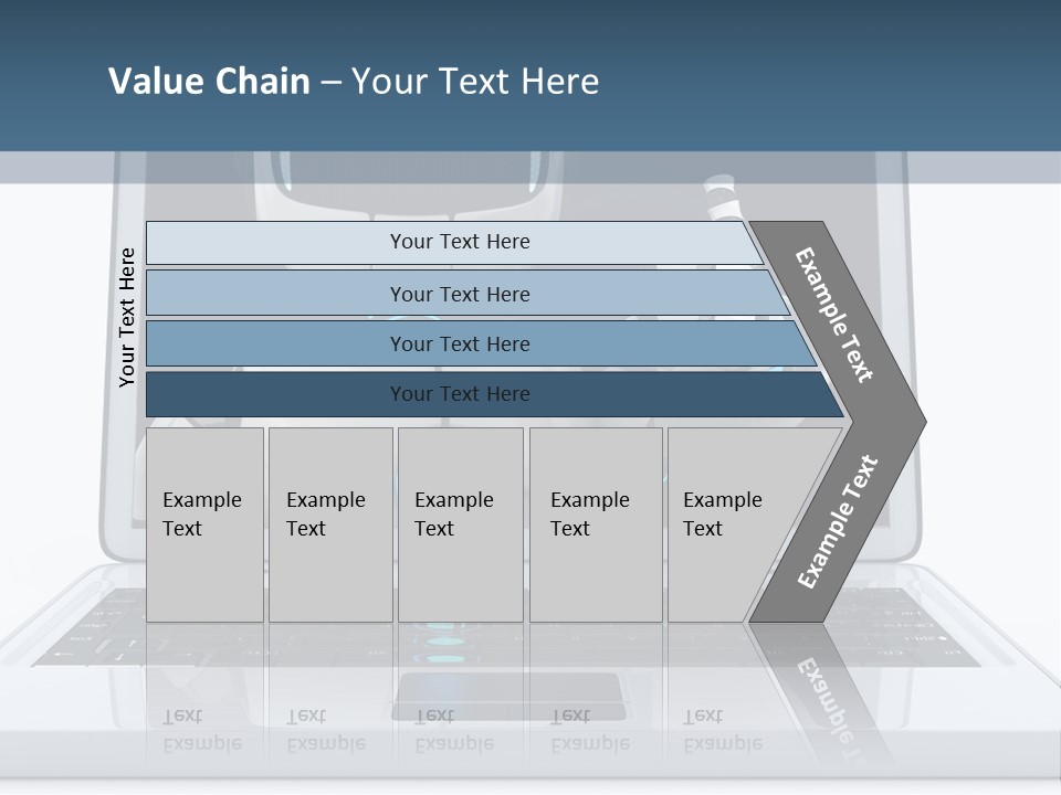 A Laptop With A Robot On The Screen PowerPoint Template