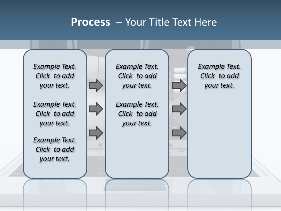 A Laptop With A Robot On The Screen PowerPoint Template