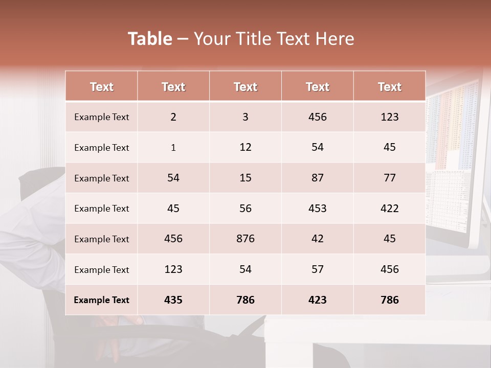 A Man Sitting At A Desk Using A Computer PowerPoint Template