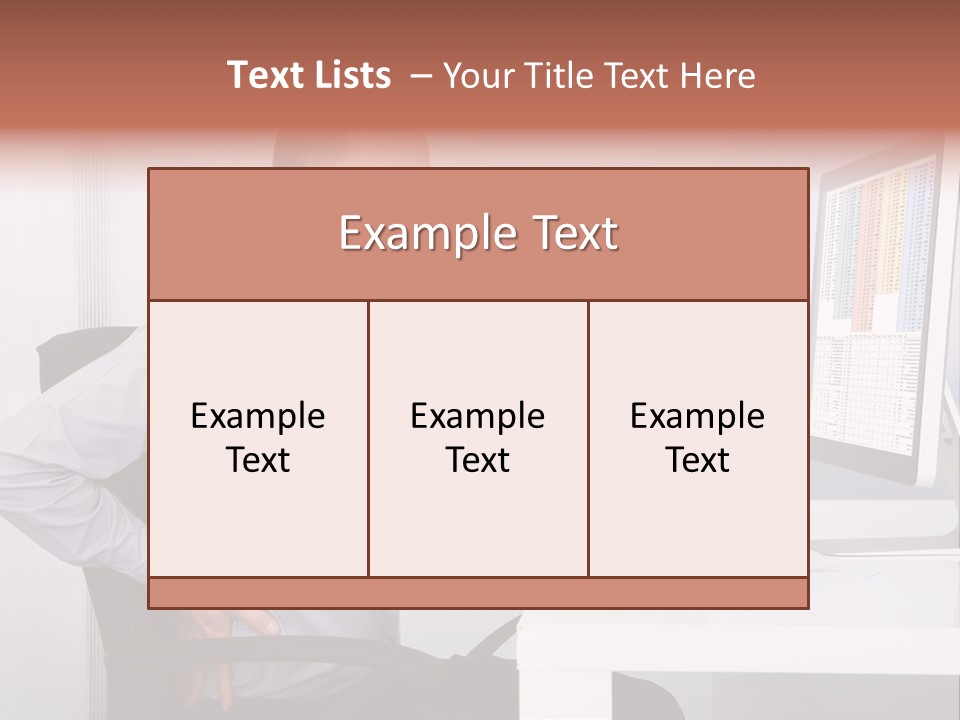 A Man Sitting At A Desk Using A Computer PowerPoint Template