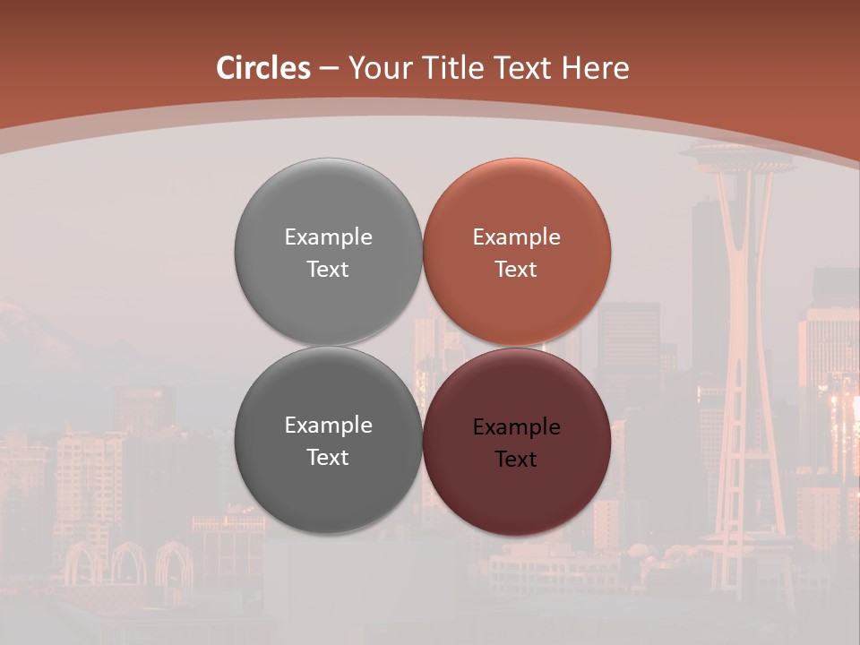 A Picture Of A City With A Mountain In The Background PowerPoint Template