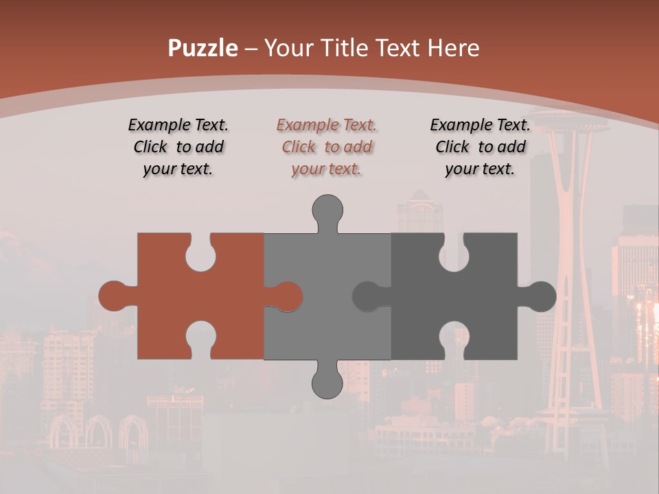 A Picture Of A City With A Mountain In The Background PowerPoint Template