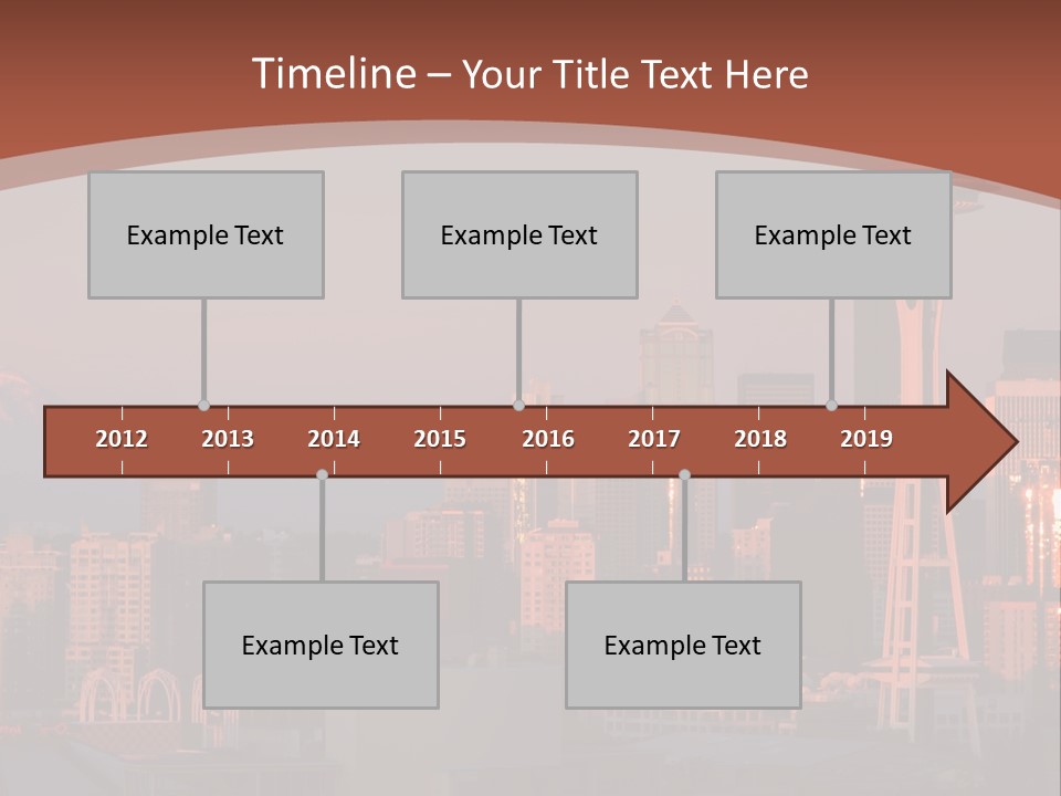 A Picture Of A City With A Mountain In The Background PowerPoint Template