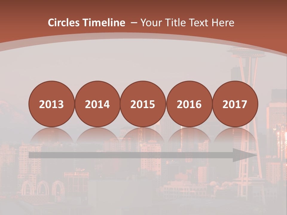 A Picture Of A City With A Mountain In The Background PowerPoint Template