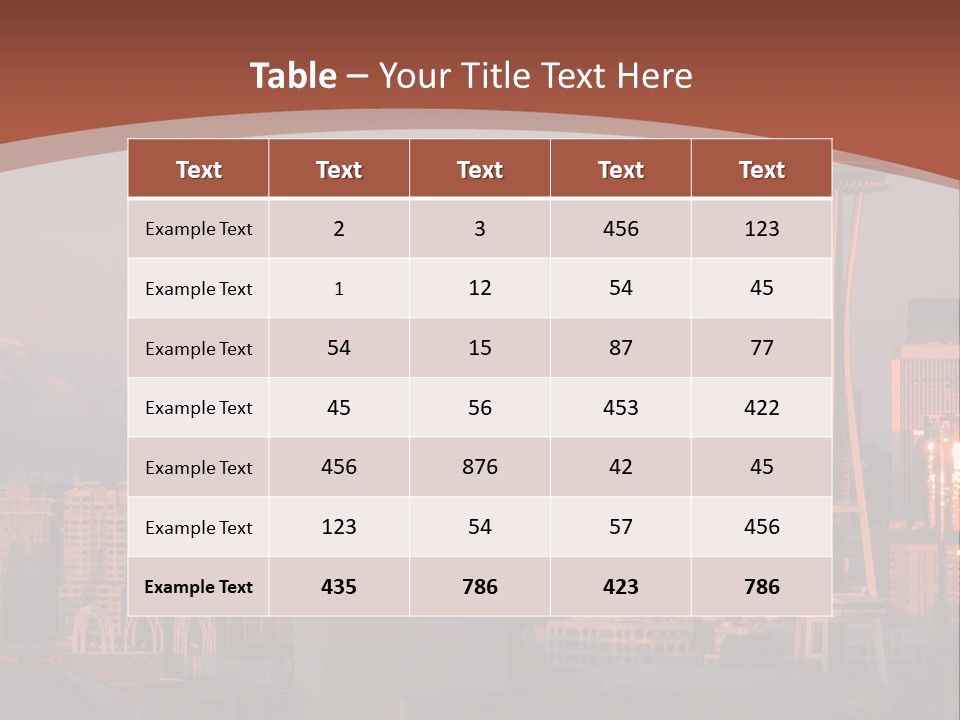 A Picture Of A City With A Mountain In The Background PowerPoint Template