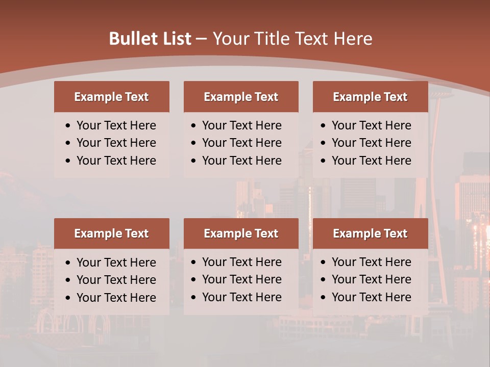 A Picture Of A City With A Mountain In The Background PowerPoint Template