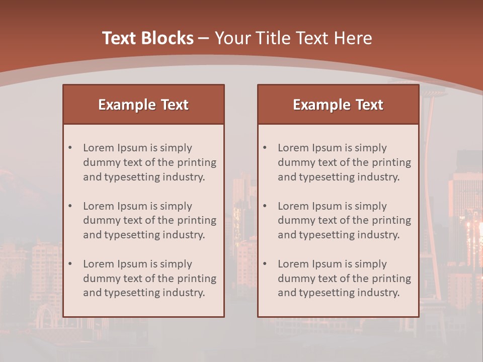 A Picture Of A City With A Mountain In The Background PowerPoint Template