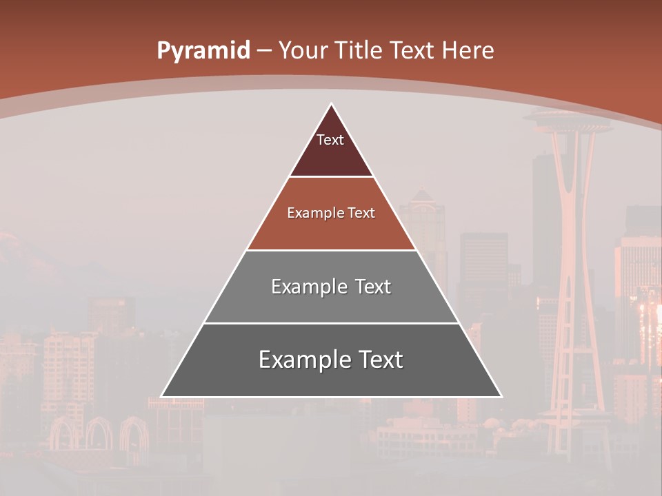 A Picture Of A City With A Mountain In The Background PowerPoint Template
