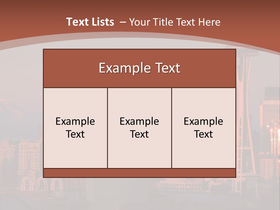 A Picture Of A City With A Mountain In The Background PowerPoint Template
