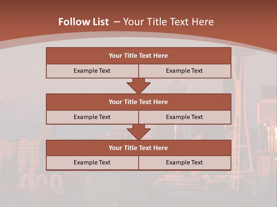A Picture Of A City With A Mountain In The Background PowerPoint Template