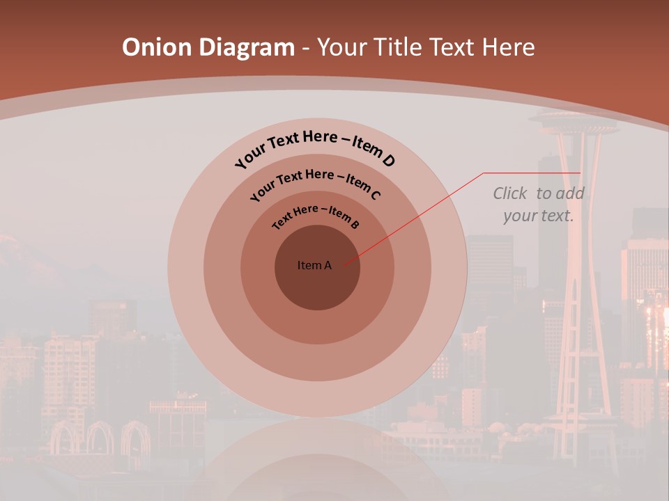 A Picture Of A City With A Mountain In The Background PowerPoint Template