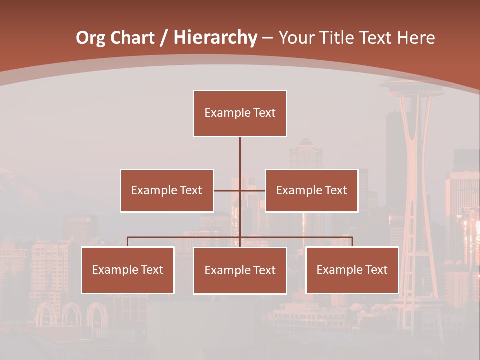 A Picture Of A City With A Mountain In The Background PowerPoint Template
