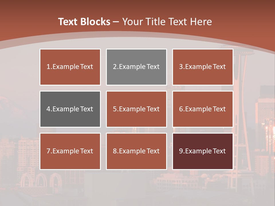 A Picture Of A City With A Mountain In The Background PowerPoint Template