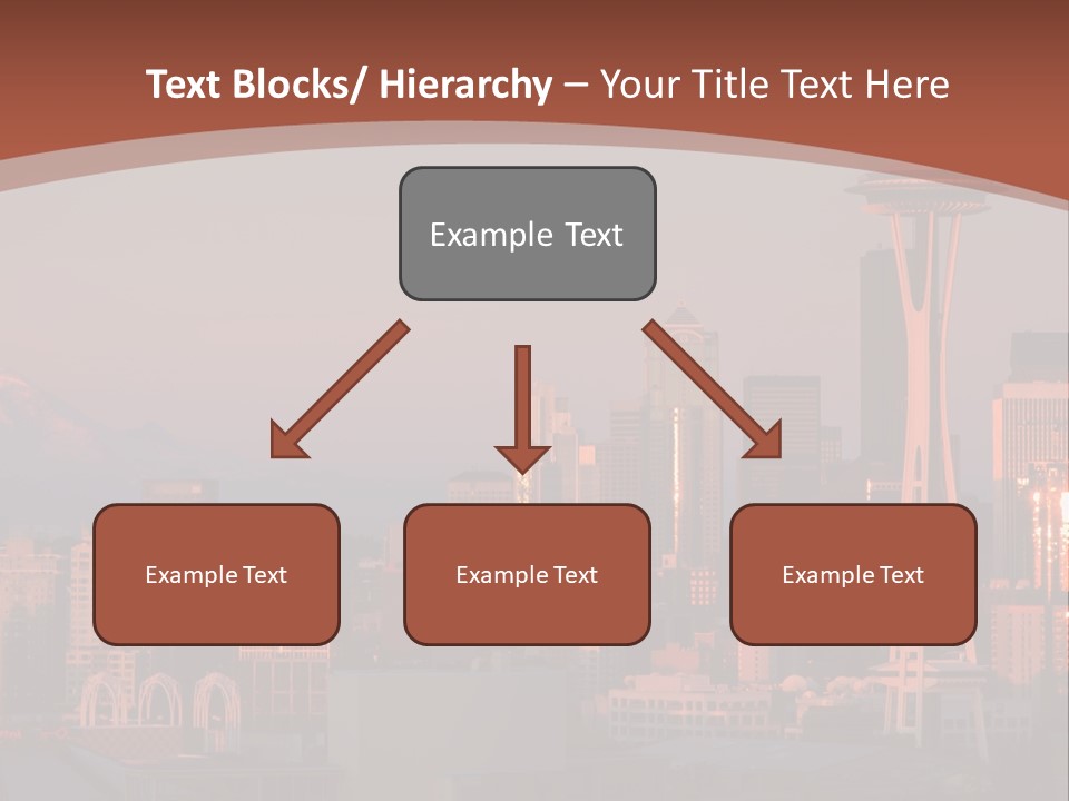 A Picture Of A City With A Mountain In The Background PowerPoint Template