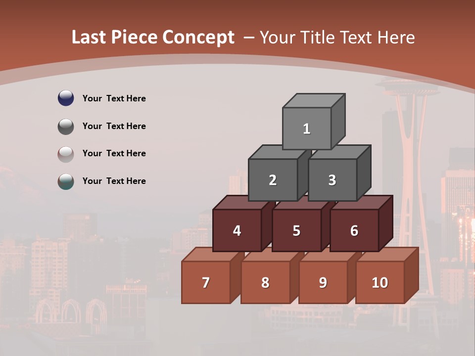 A Picture Of A City With A Mountain In The Background PowerPoint Template