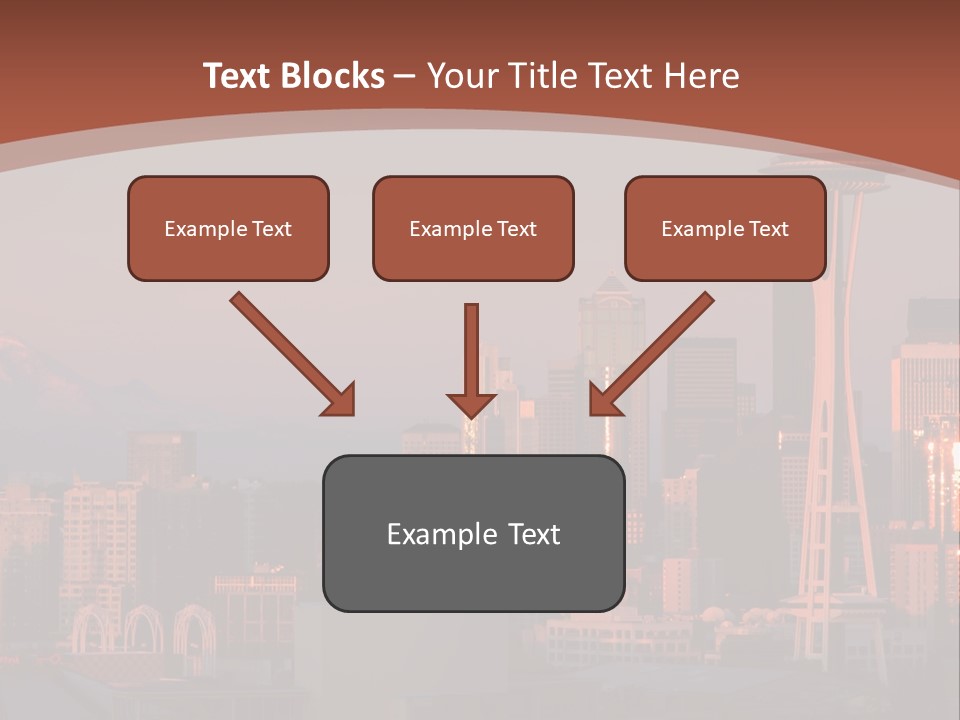 A Picture Of A City With A Mountain In The Background PowerPoint Template