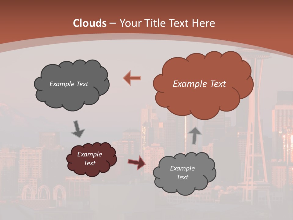 A Picture Of A City With A Mountain In The Background PowerPoint Template