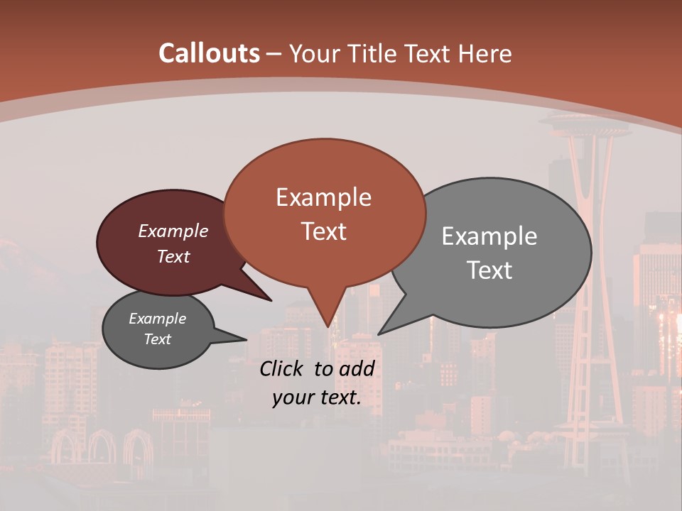 A Picture Of A City With A Mountain In The Background PowerPoint Template