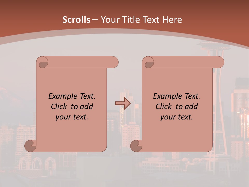 A Picture Of A City With A Mountain In The Background PowerPoint Template