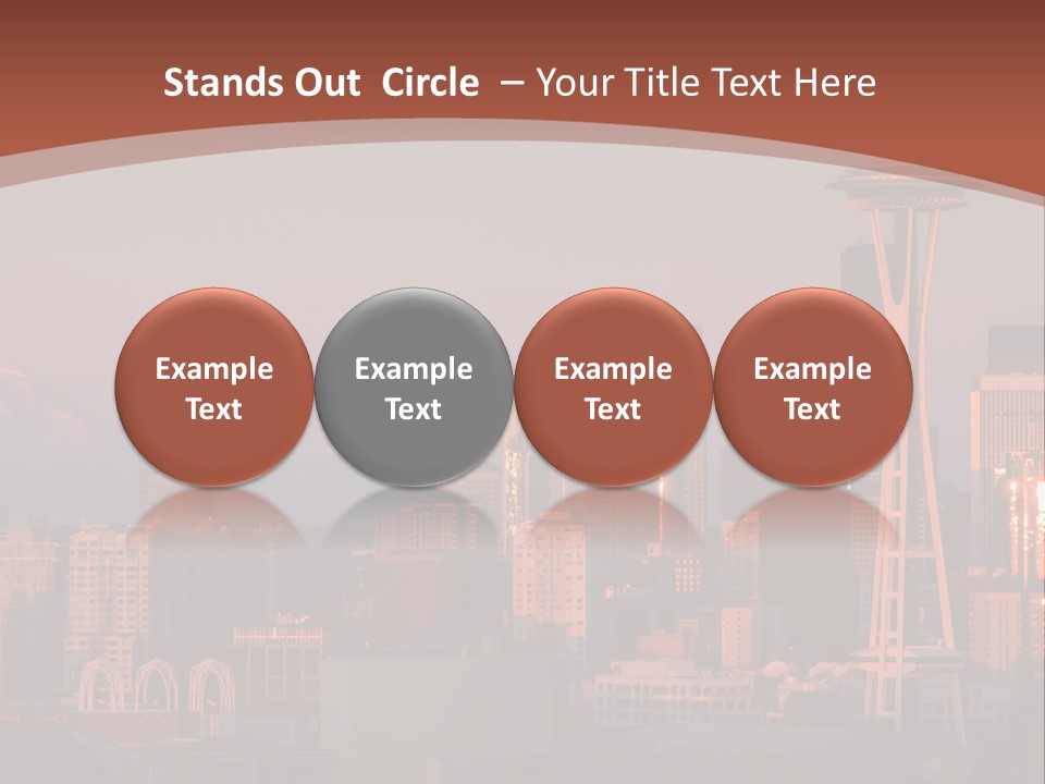 A Picture Of A City With A Mountain In The Background PowerPoint Template