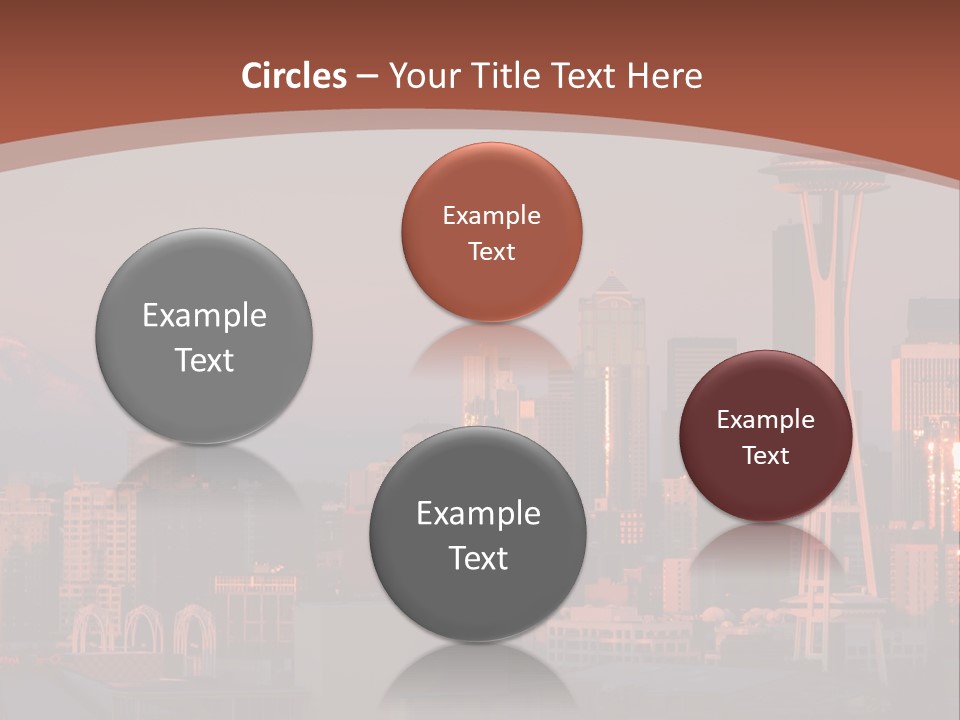 A Picture Of A City With A Mountain In The Background PowerPoint Template