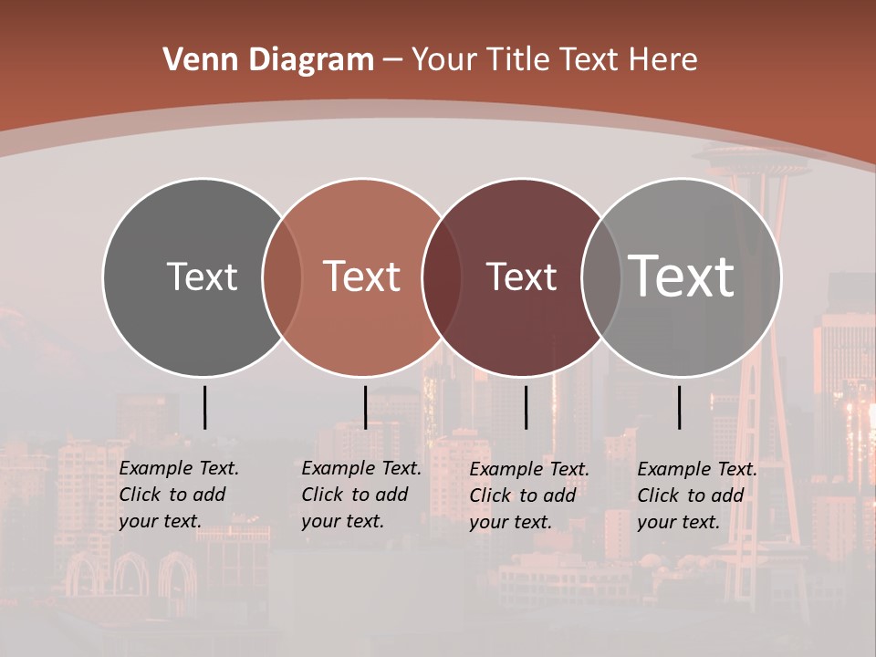 A Picture Of A City With A Mountain In The Background PowerPoint Template