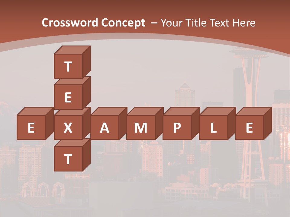 A Picture Of A City With A Mountain In The Background PowerPoint Template