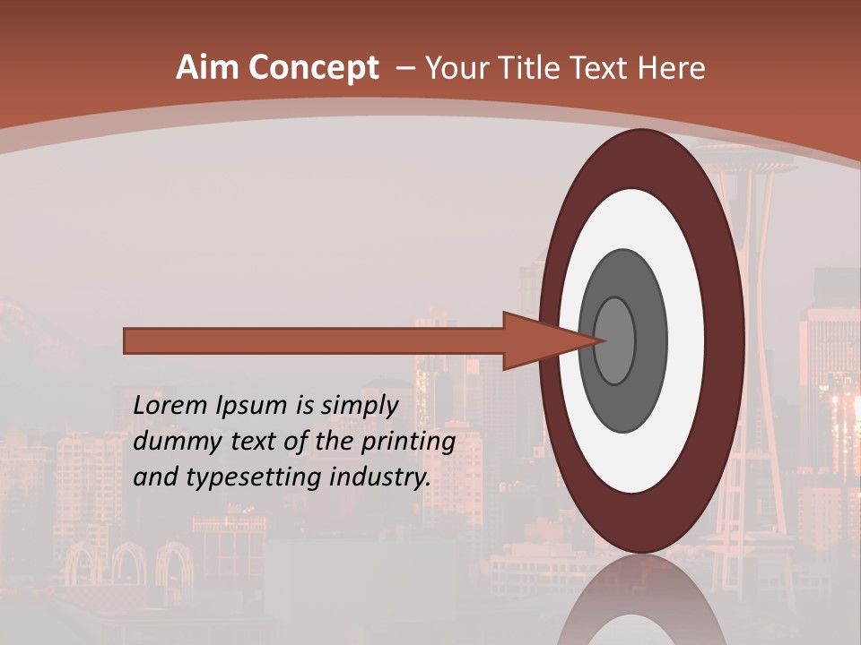 A Picture Of A City With A Mountain In The Background PowerPoint Template