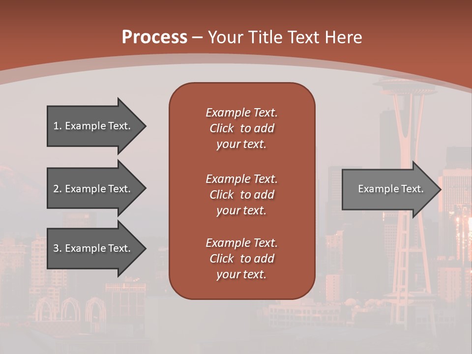 A Picture Of A City With A Mountain In The Background PowerPoint Template