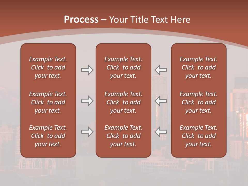 A Picture Of A City With A Mountain In The Background PowerPoint Template