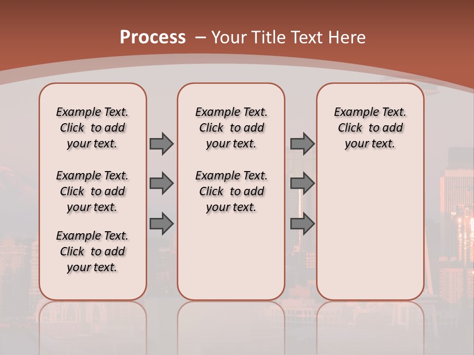 A Picture Of A City With A Mountain In The Background PowerPoint Template