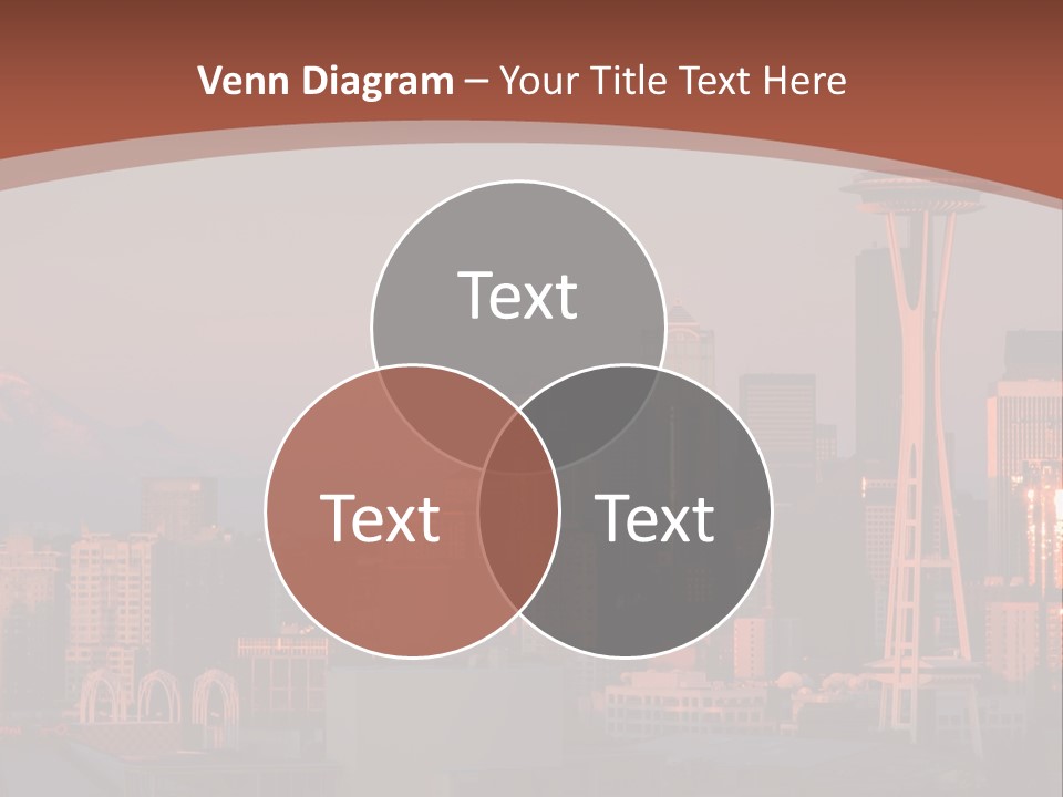 A Picture Of A City With A Mountain In The Background PowerPoint Template