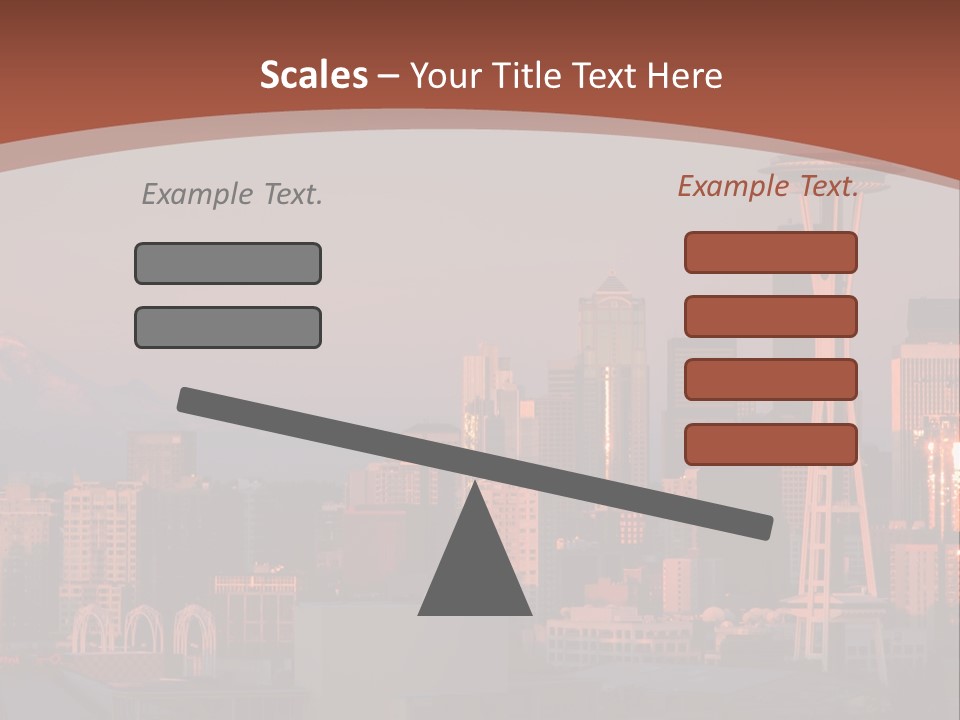 A Picture Of A City With A Mountain In The Background PowerPoint Template