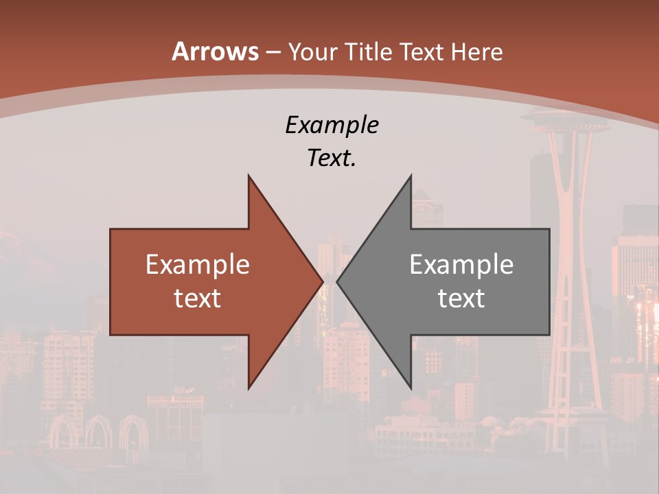 A Picture Of A City With A Mountain In The Background PowerPoint Template