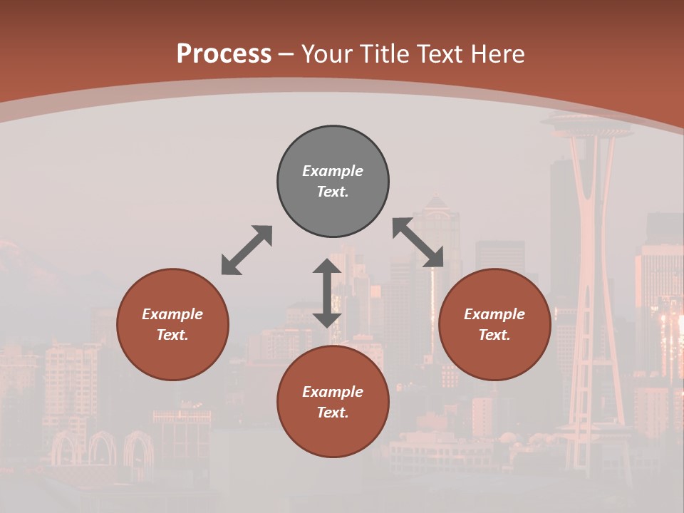 A Picture Of A City With A Mountain In The Background PowerPoint Template