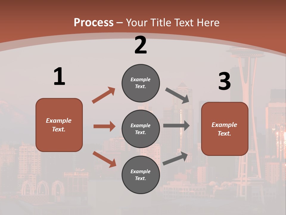 A Picture Of A City With A Mountain In The Background PowerPoint Template