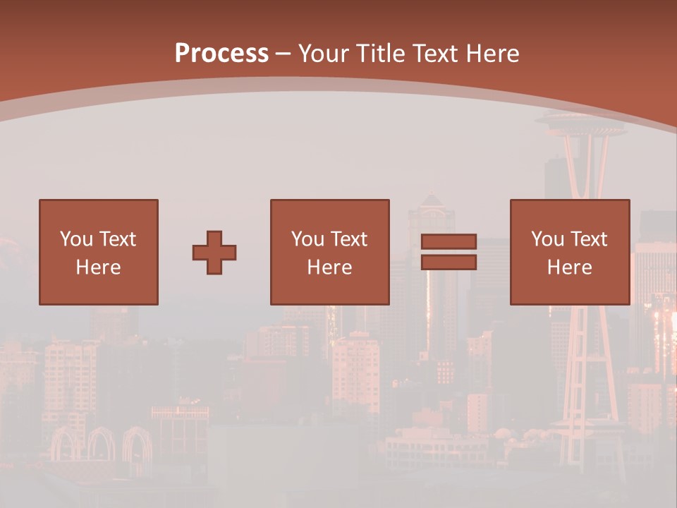 A Picture Of A City With A Mountain In The Background PowerPoint Template