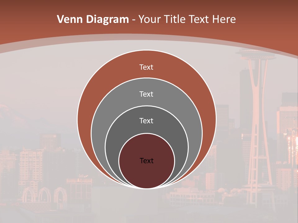 A Picture Of A City With A Mountain In The Background PowerPoint Template