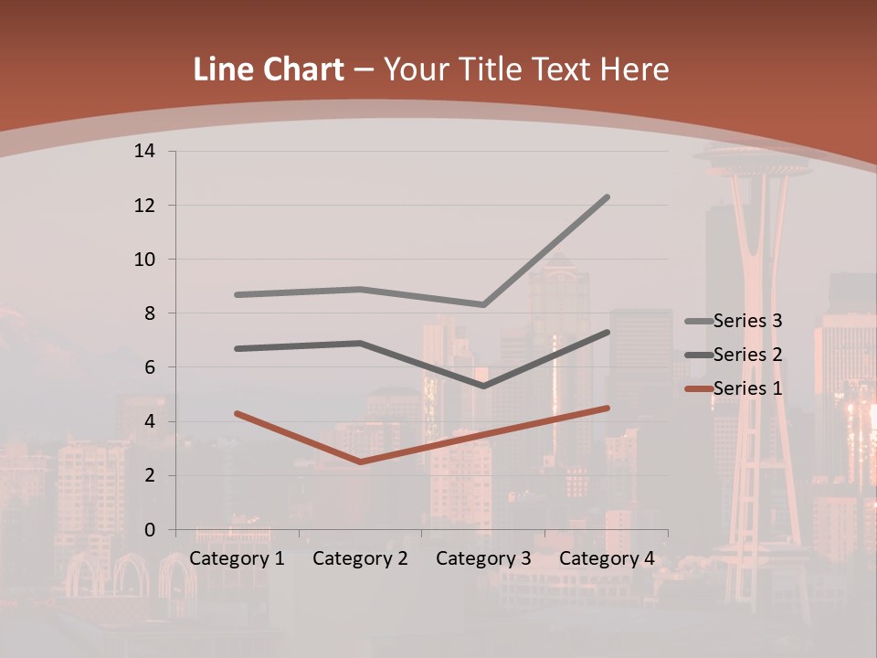 A Picture Of A City With A Mountain In The Background PowerPoint Template