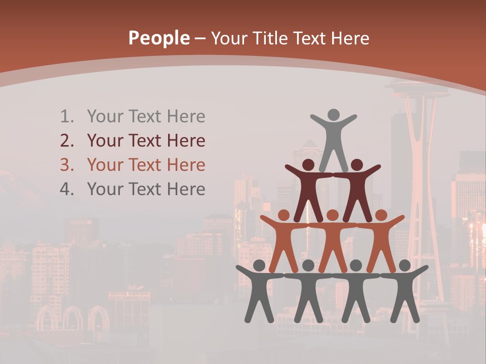 A Picture Of A City With A Mountain In The Background PowerPoint Template