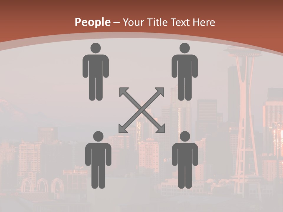 A Picture Of A City With A Mountain In The Background PowerPoint Template