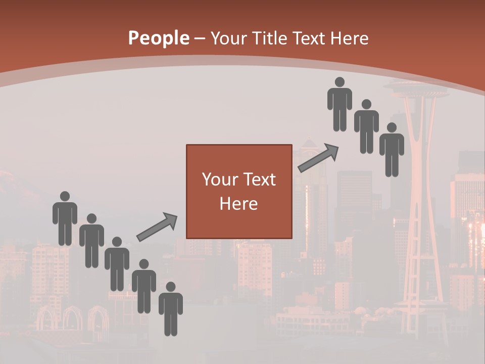 A Picture Of A City With A Mountain In The Background PowerPoint Template