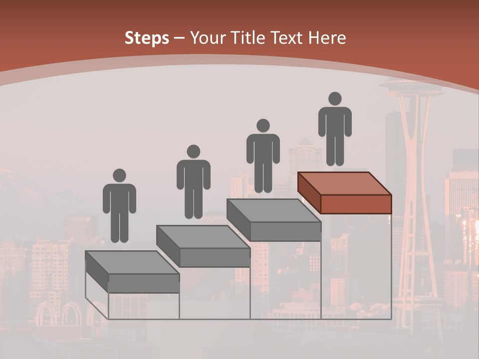 A Picture Of A City With A Mountain In The Background PowerPoint Template