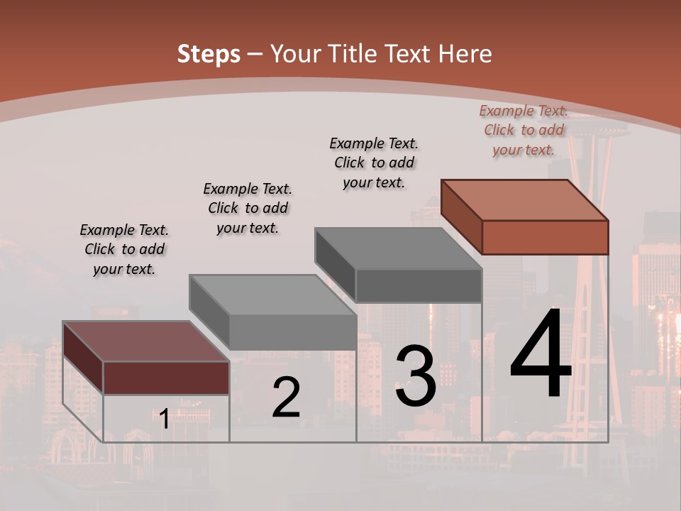 A Picture Of A City With A Mountain In The Background PowerPoint Template